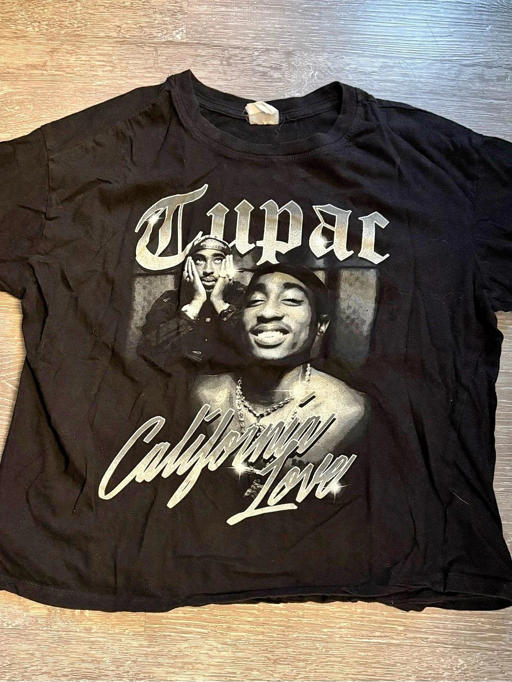 Tupac California Love Vintage Graphic Tee in Black
